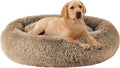 Calming Dog Bed Medium 27x27 in - Plush Donut Bed for Dogs up to 30lbs