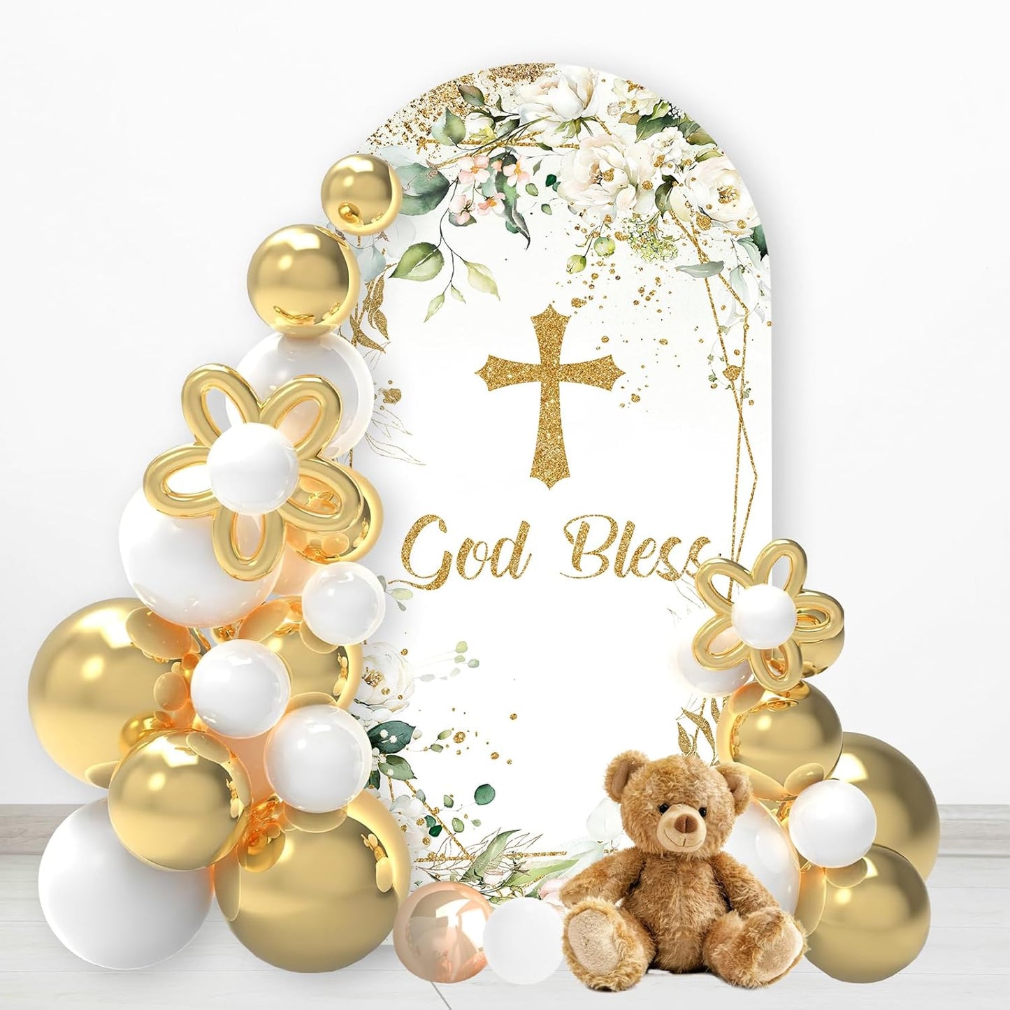 God Bless Arch Cover Backdrop for First Holy Communion Events