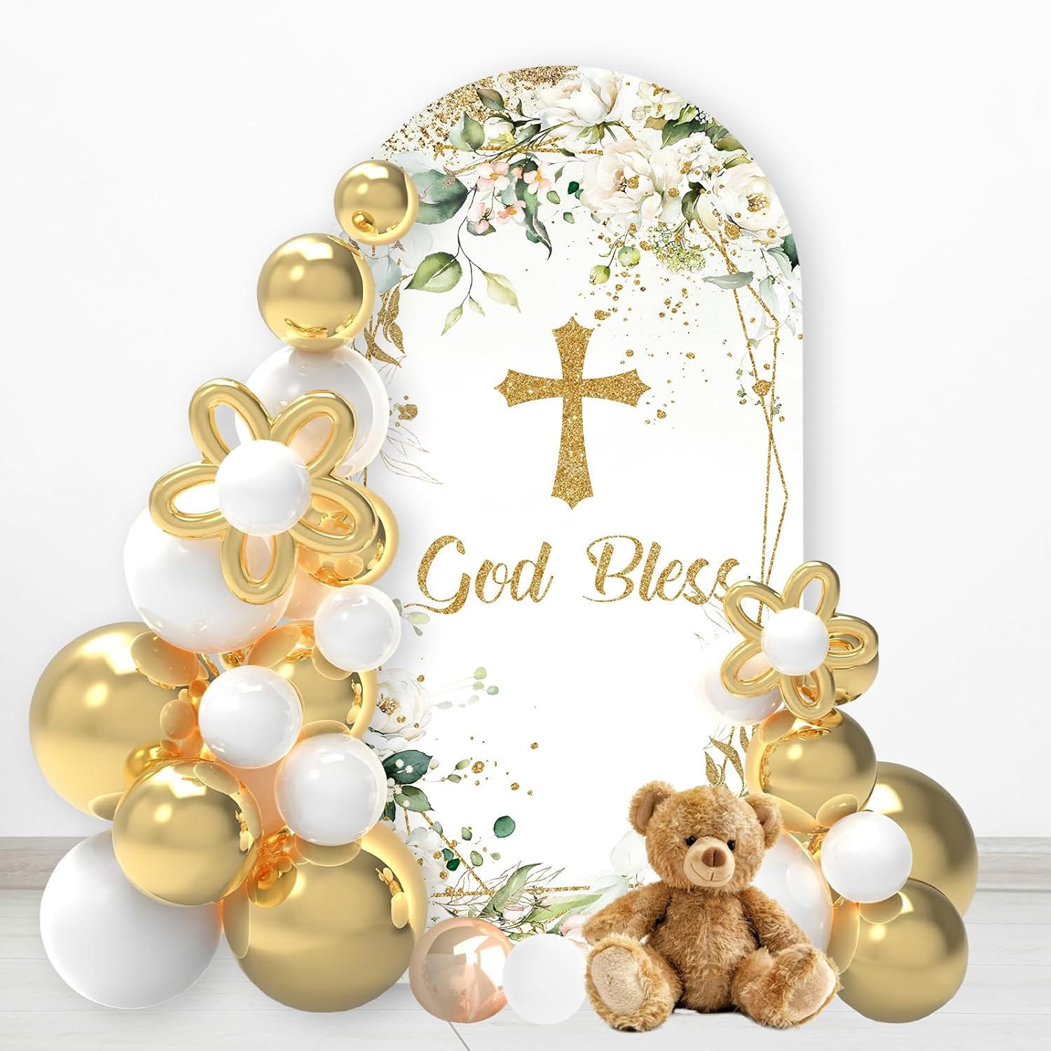 God Bless Arch Cover Backdrop for First Holy Communion Events