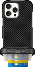 iPhone 16 Pro Max Carbon Fiber Case with Card Holder - Wingmate