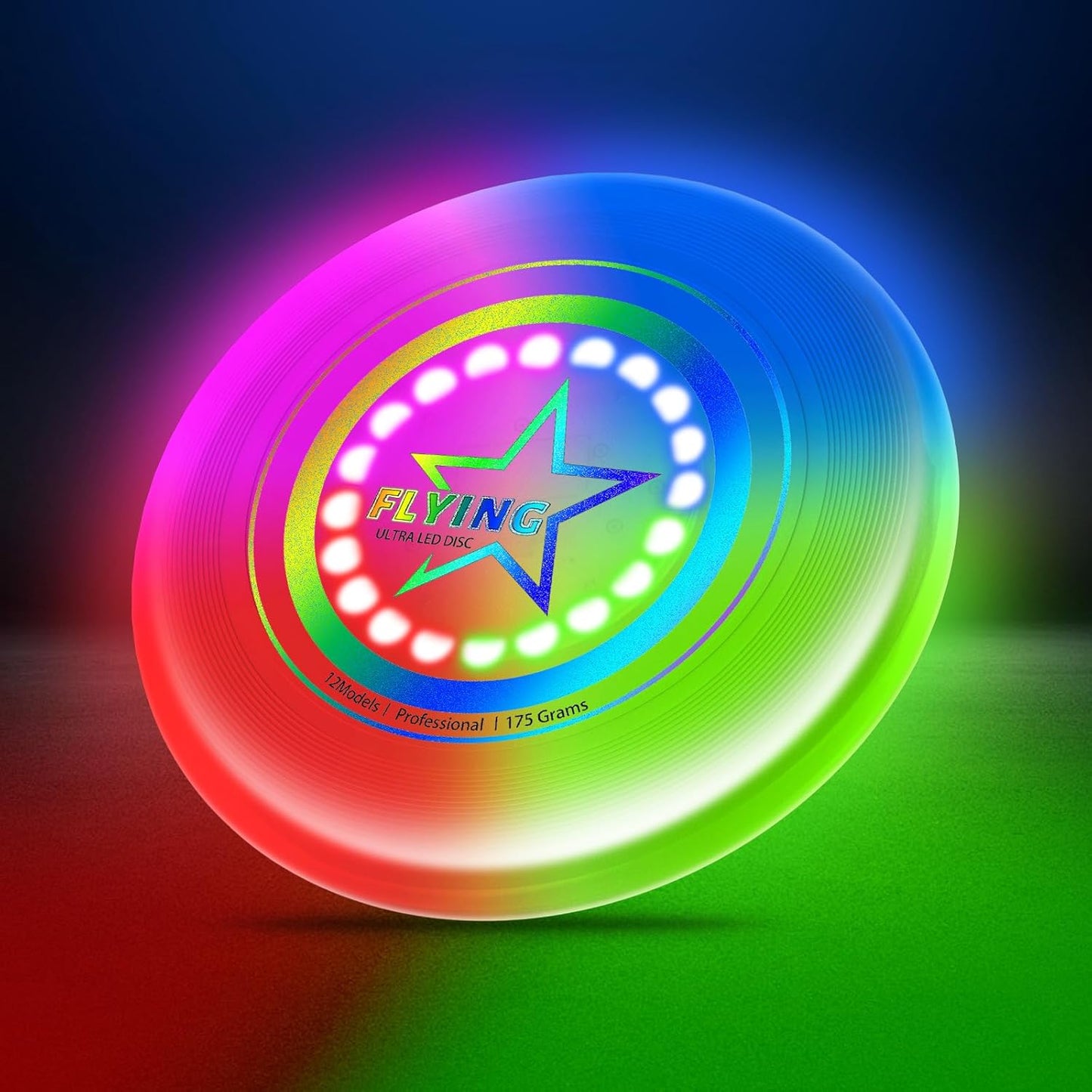 Rechargeable LED Flying Disc - 7 Lighting Modes