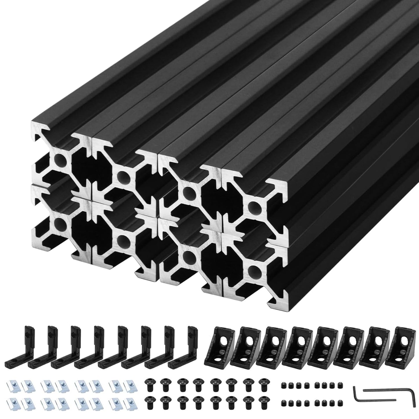 2020 V-Slot Aluminum Extrusion 800mm Black for 3D Printing