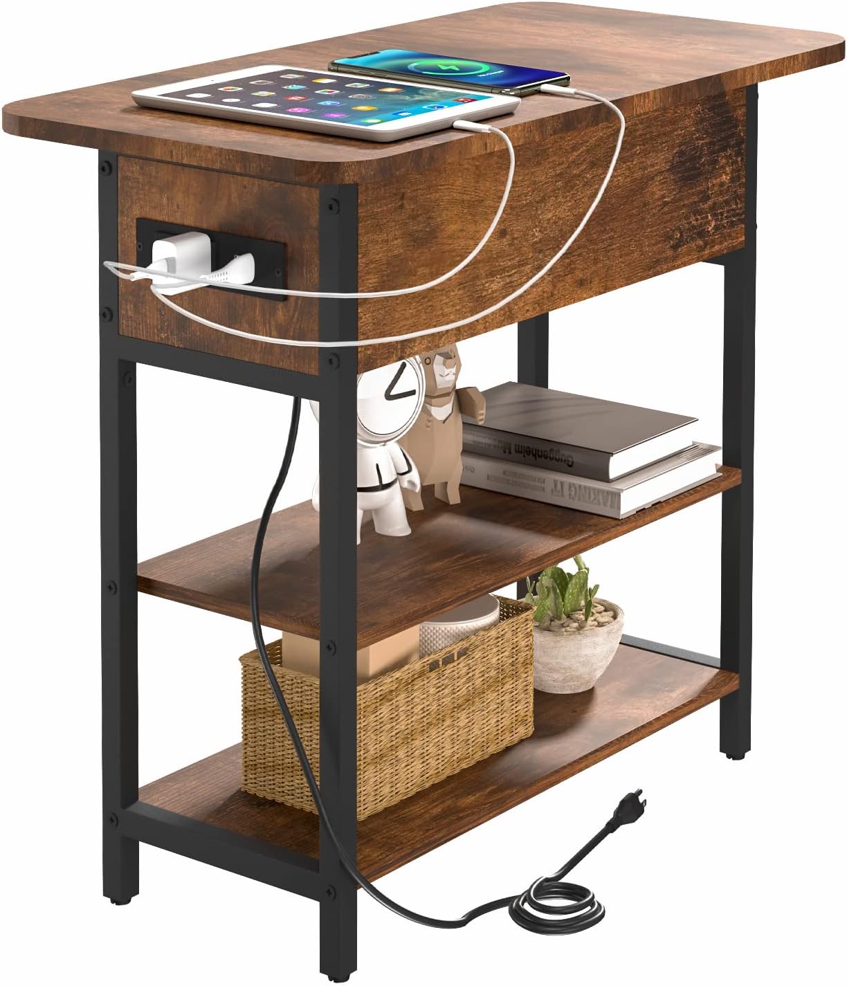 Yoobure Charging End Table - Space-Saving Power Hub