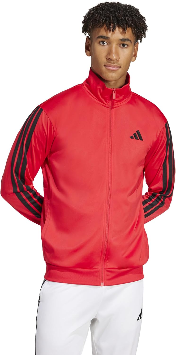 adidas Men's 3-Stripes Tricot Track Top for Timeless Style