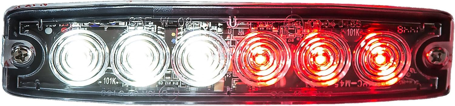 Buyers Products 5 in Clear Red LED Strobe Light with 23 Patterns