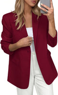 Blazers for Women Business Casual Open Front Long Sleeve Jacket Suit