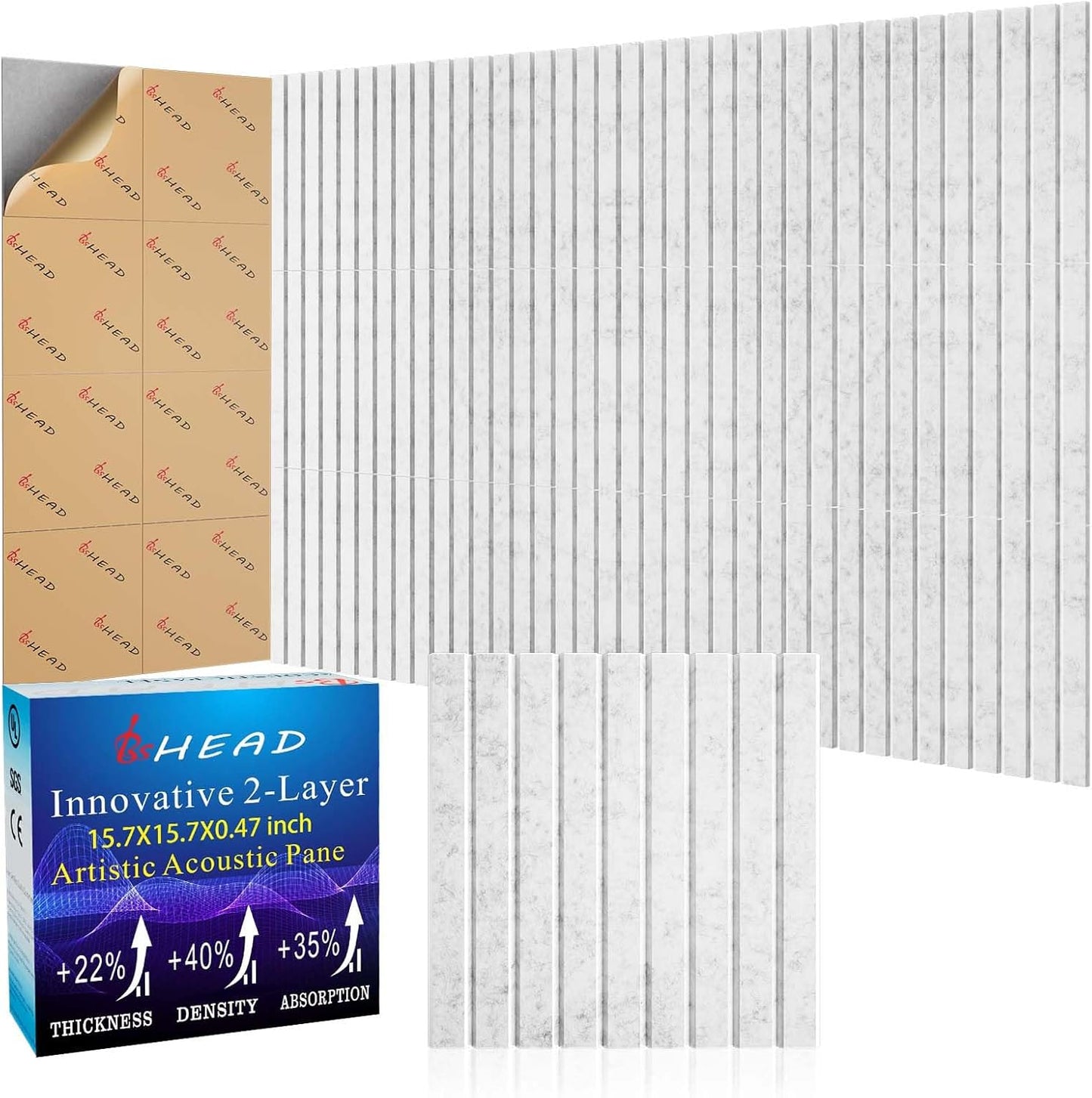 8 Pack Large Soundproof Wall Panels for Superior Noise Reduction