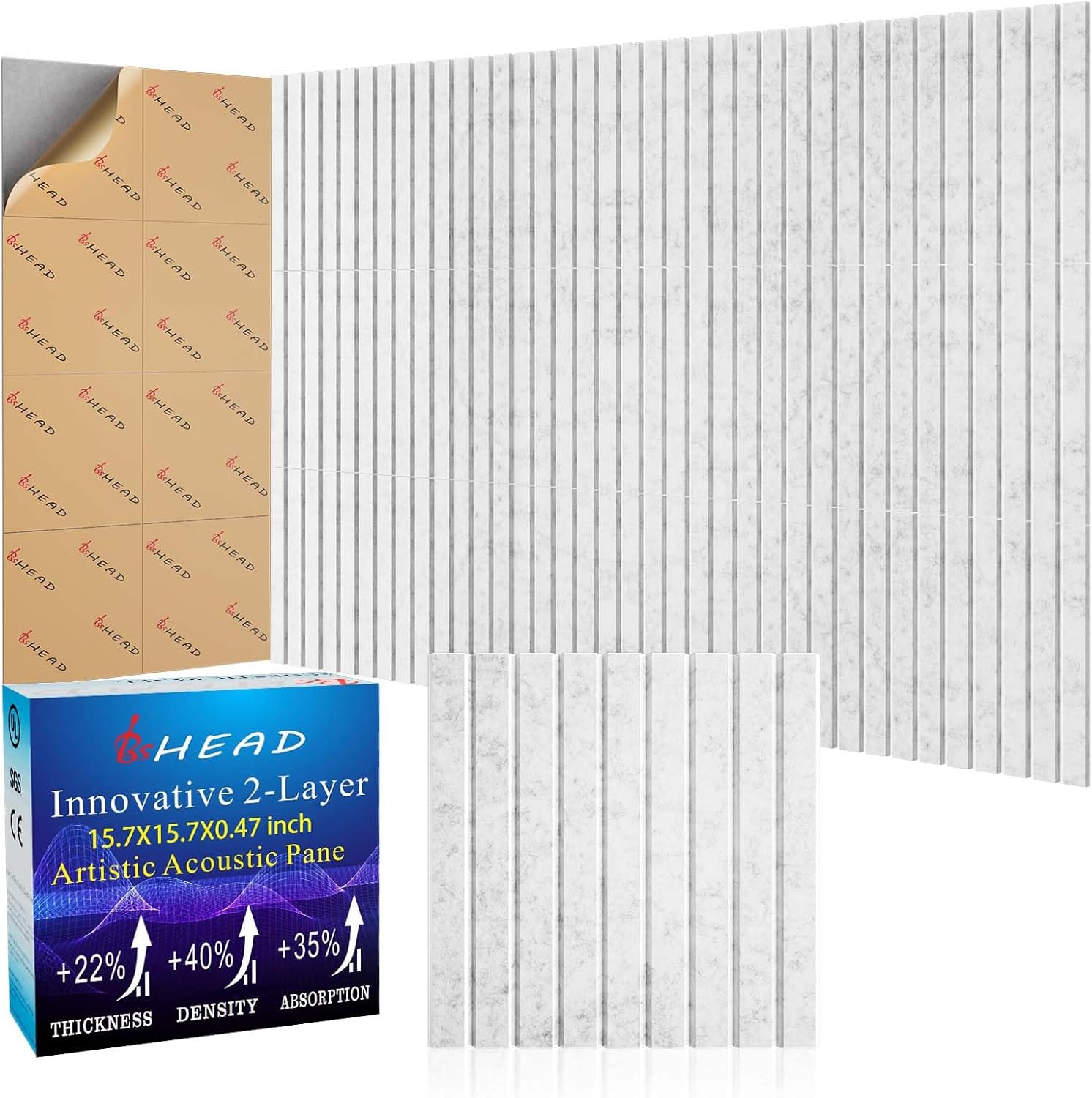 8 Pack Large Soundproof Wall Panels for Superior Noise Reduction