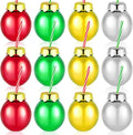 Suclain 12 Pcs Christmas Fillable 12oz Ball Cups with Lids and Straws