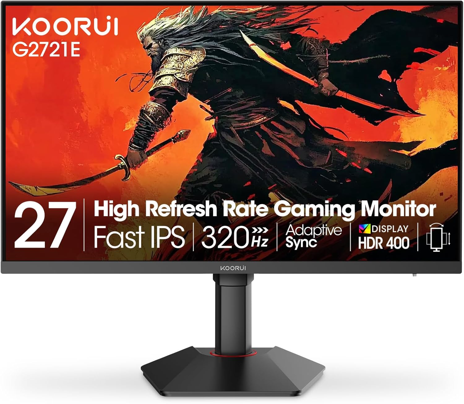 KOORUI 27 Inch Gaming Monitor with 320Hz Refresh Rate and HDR400