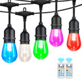 96FT Solar Outdoor String Lights 30 Shatterproof Edison Bulbs