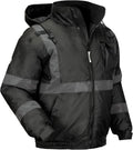 Enhanced Visibility Reflective Winter Bomber Jacket - Cold-Ready