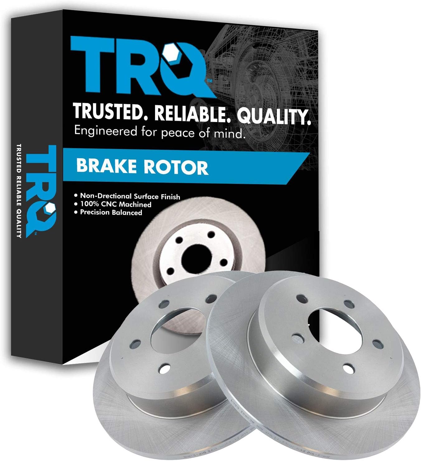 TRQ Rear Brake Rotors Set for Chrysler Town & Country & Dodge