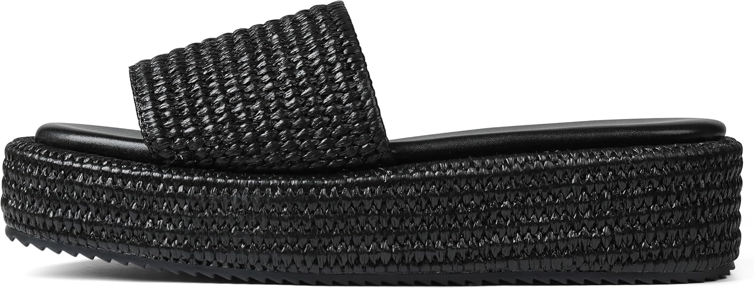 Platform Slip on Espadrille Sandals for Women Wedges Slides