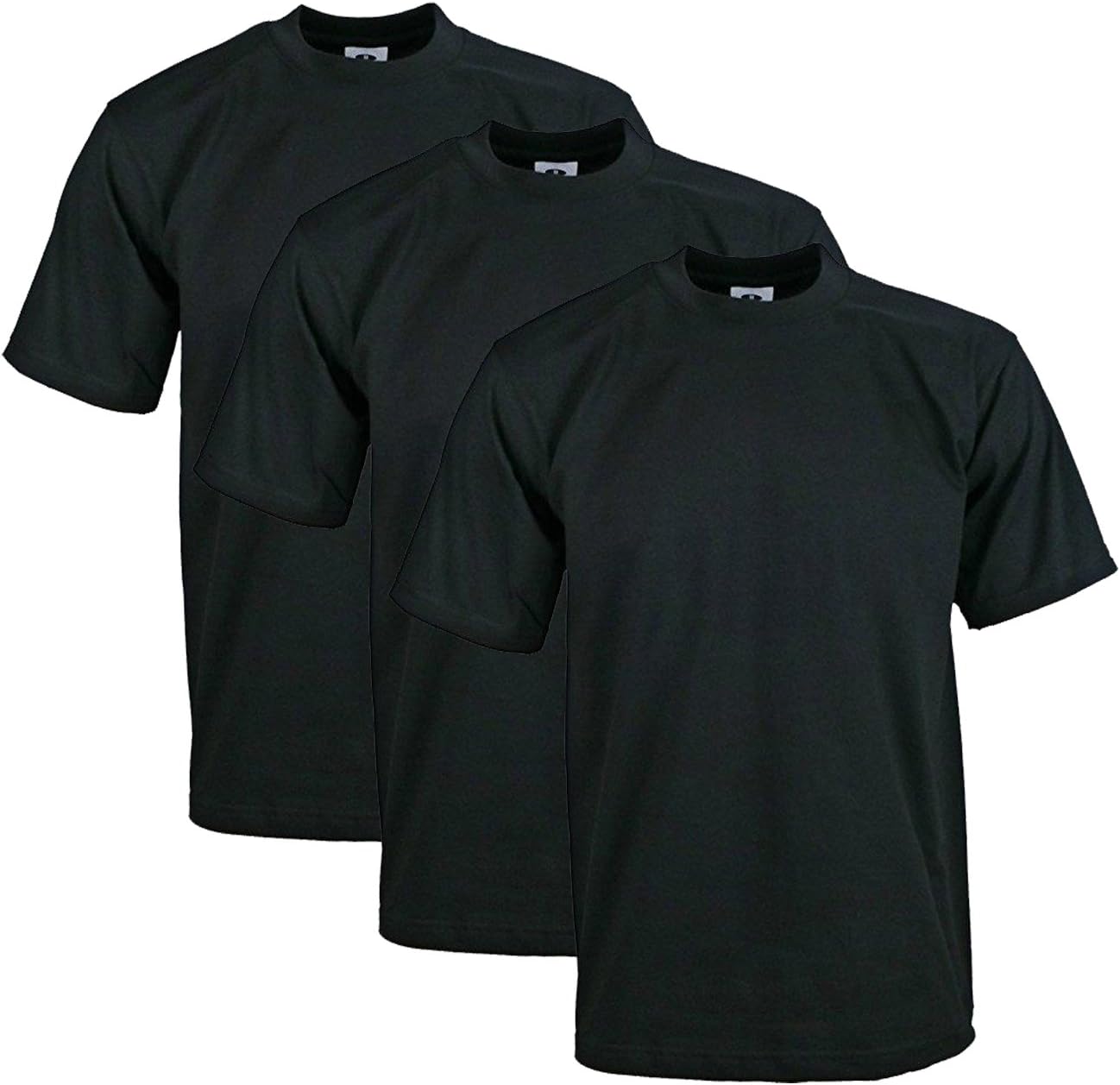 Pro Club Men's Heavyweight Cotton Crew Neck T-Shirt 3-Pack