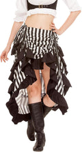 Steampunk Victorian Cosplay High-Low Show Girl Skirt - Adjustable Fit