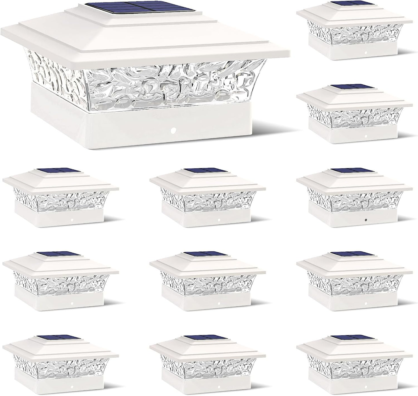 Solar Post Cap Lights Outdoor 12pack for Deck and Fence Use