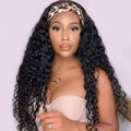 Headband Wig Human Hair Deep Wave 30in Glueless - Easy Wear