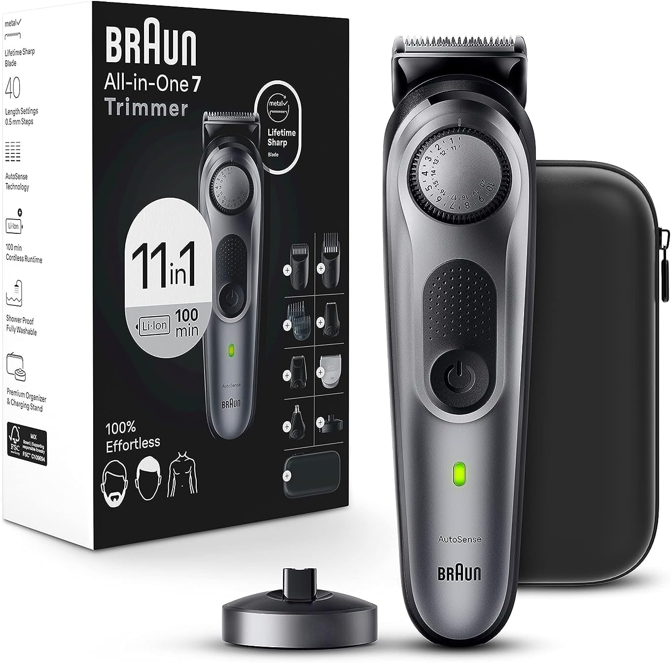 Braun All-in-One Men's Shaving Kit 11-in-1 Grooming Solution