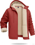Men's Sherpa Lined Hoodie Jacket for Winter Warmth and Comfort