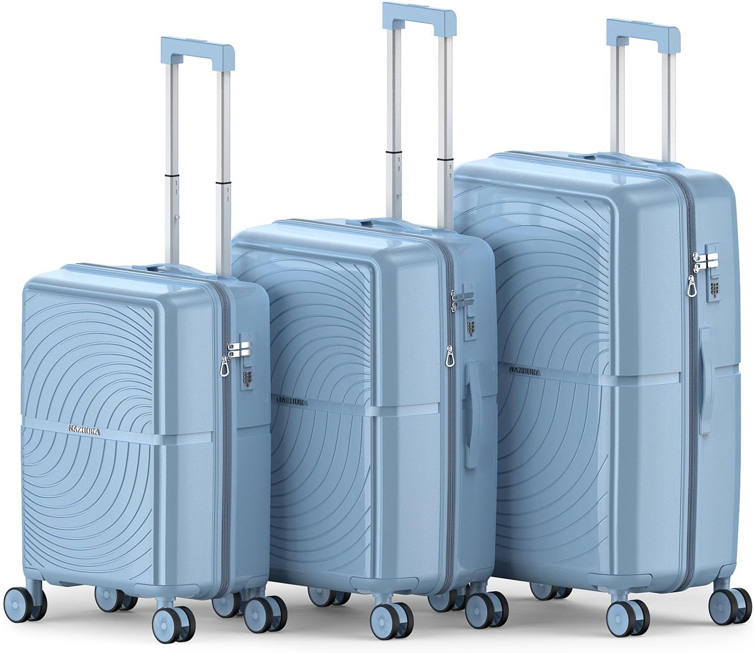 Nazhura Luggage Set: 3-Piece Hardside Suitcase Set for Travel