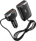 6 Multi Ports USB C Car Charger 123W Fast Charger Adapter - Family