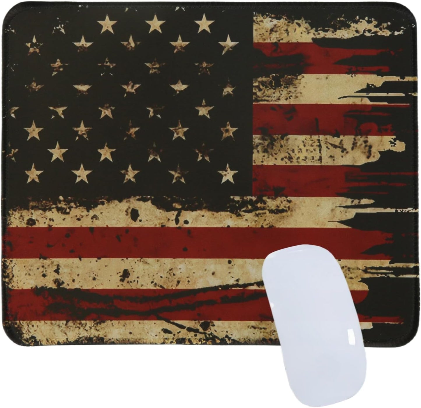 Non-Slip USA Flag Mousepad for Office Laptop
