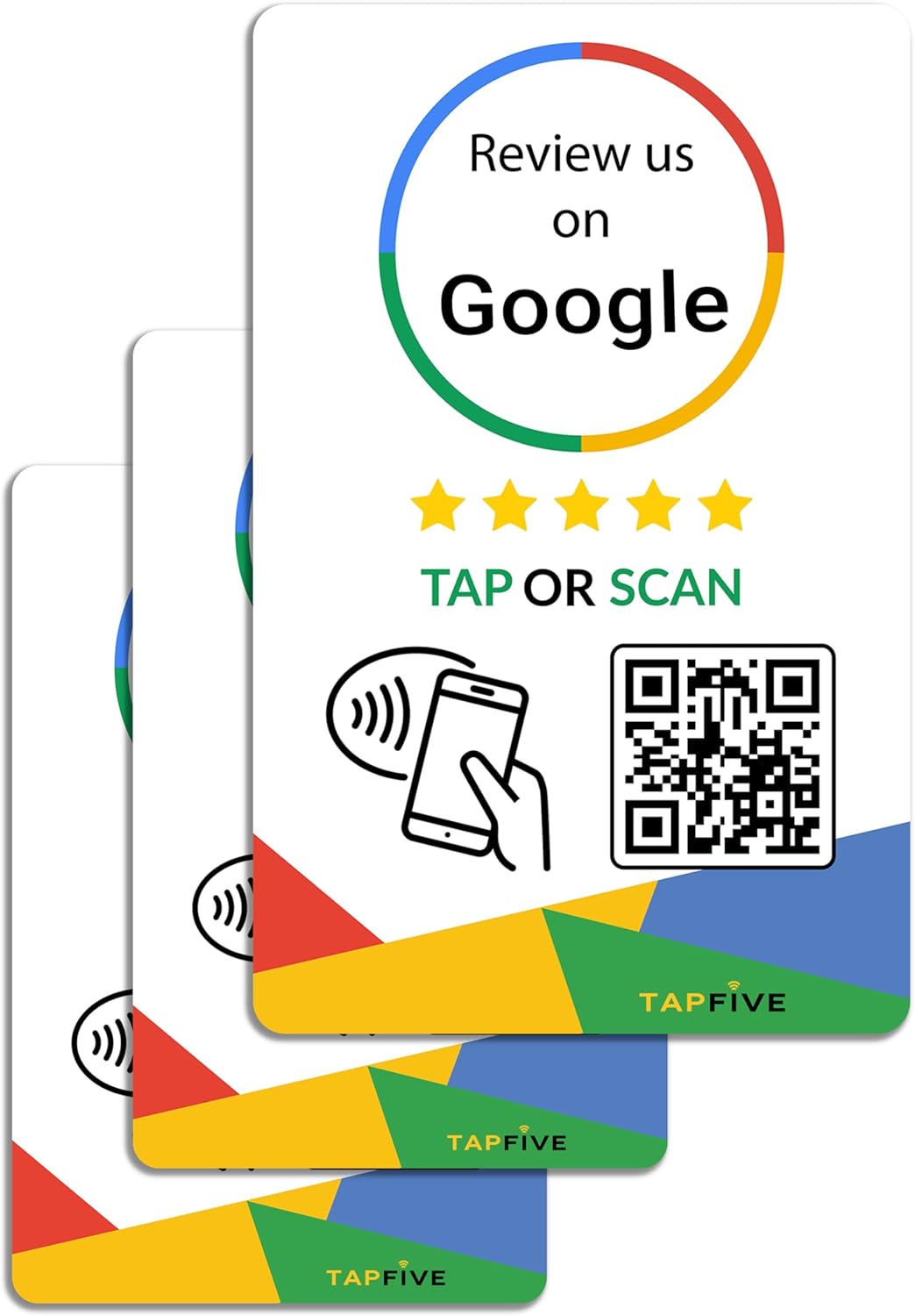 Google Review Tap Cards by TapFive - Boost Business Reviews Easily