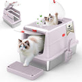 Stainless Steel Cat Litter Box with Lid - Flip Top XL Enclosure