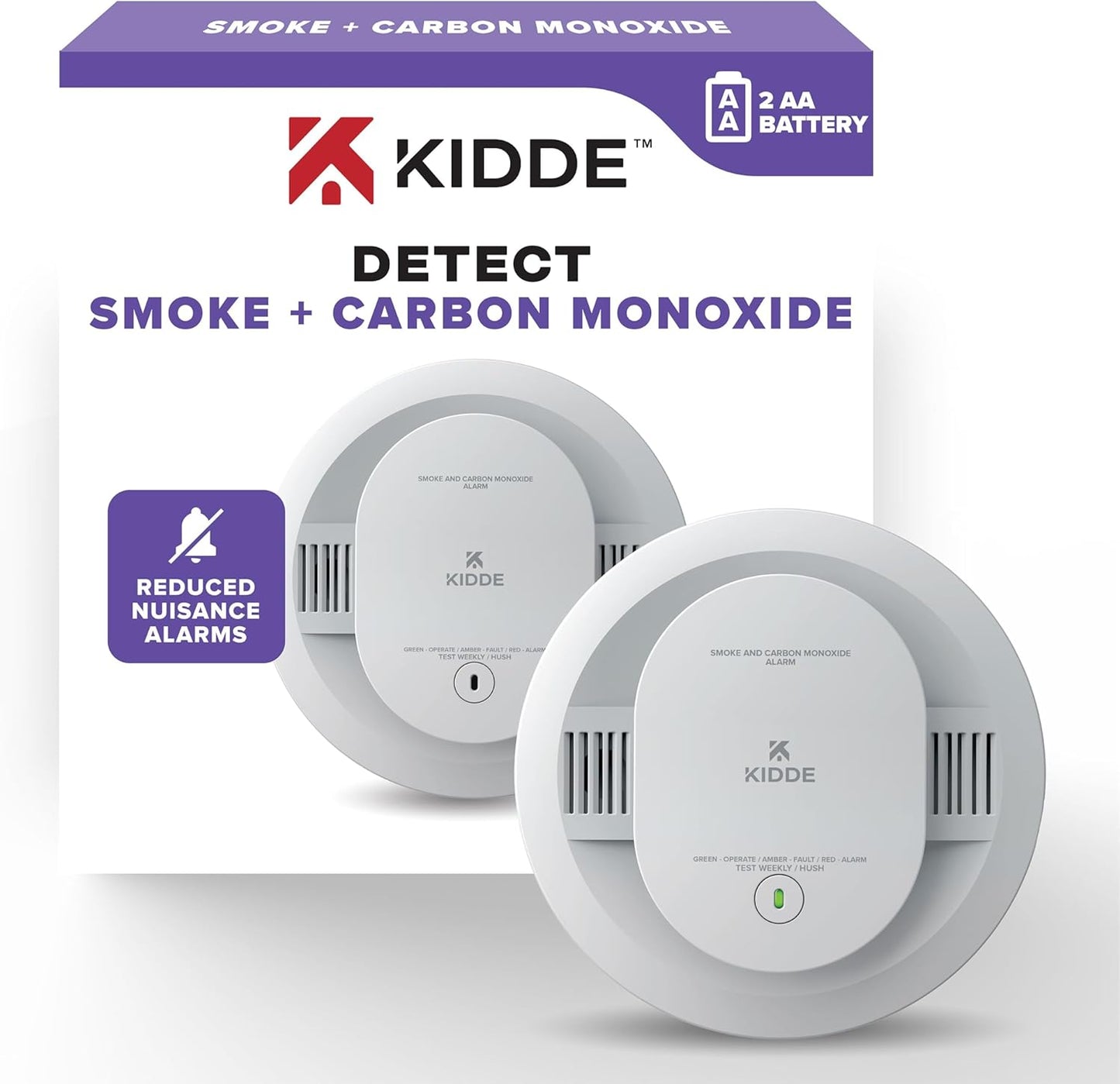 Kidde Smoke & Carbon Monoxide Detector with LED Indicators