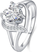 Engagement Rings for Women Heart 1.5CT Moissanite Ring - Timeless