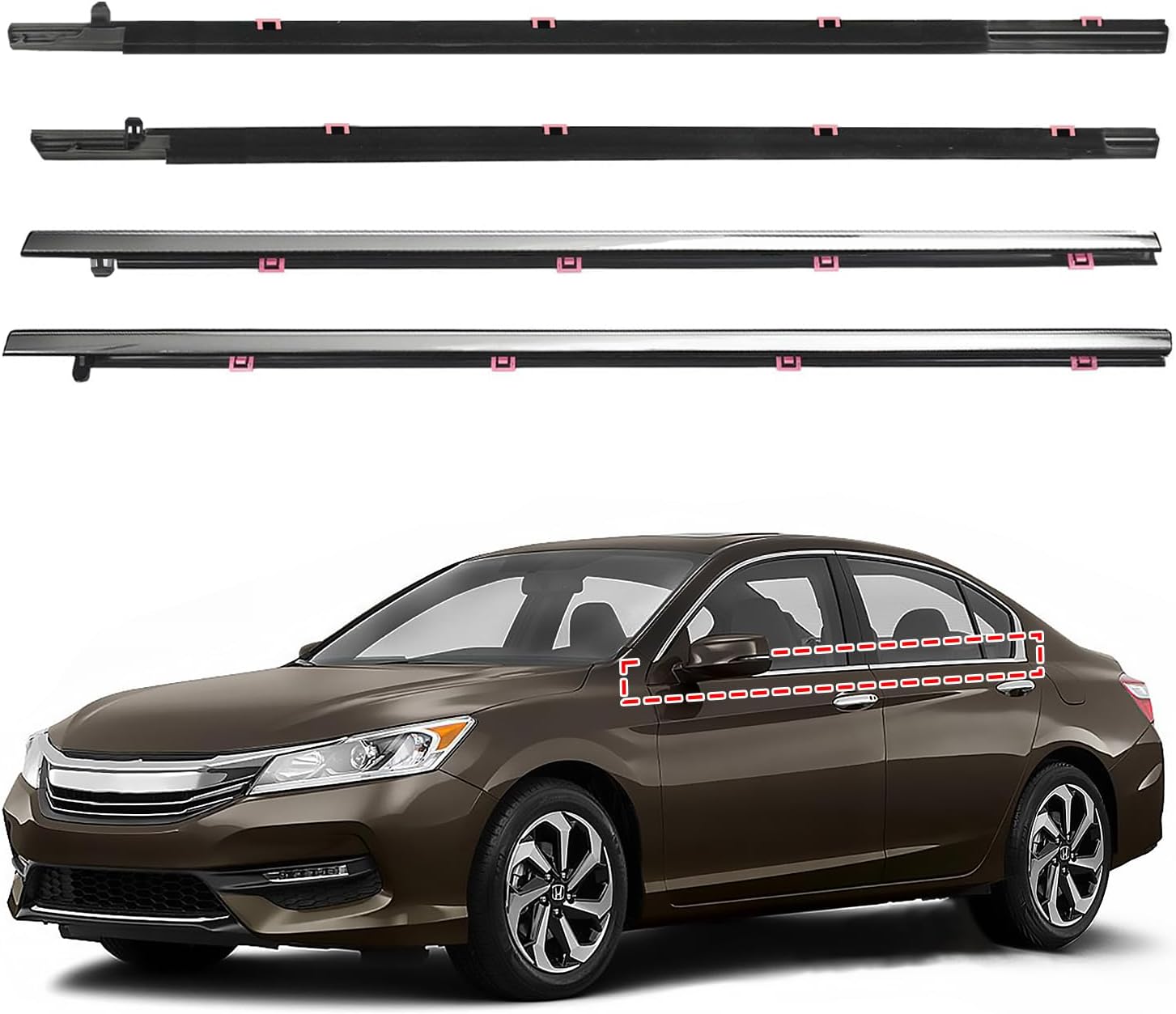 Window Molding Trim for 2013-2018 Honda Accord 4-Door Sedan
