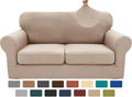 3 Pieces Loveseat Couch Cover Slipcover - Stretch Fit, Anti-Slip