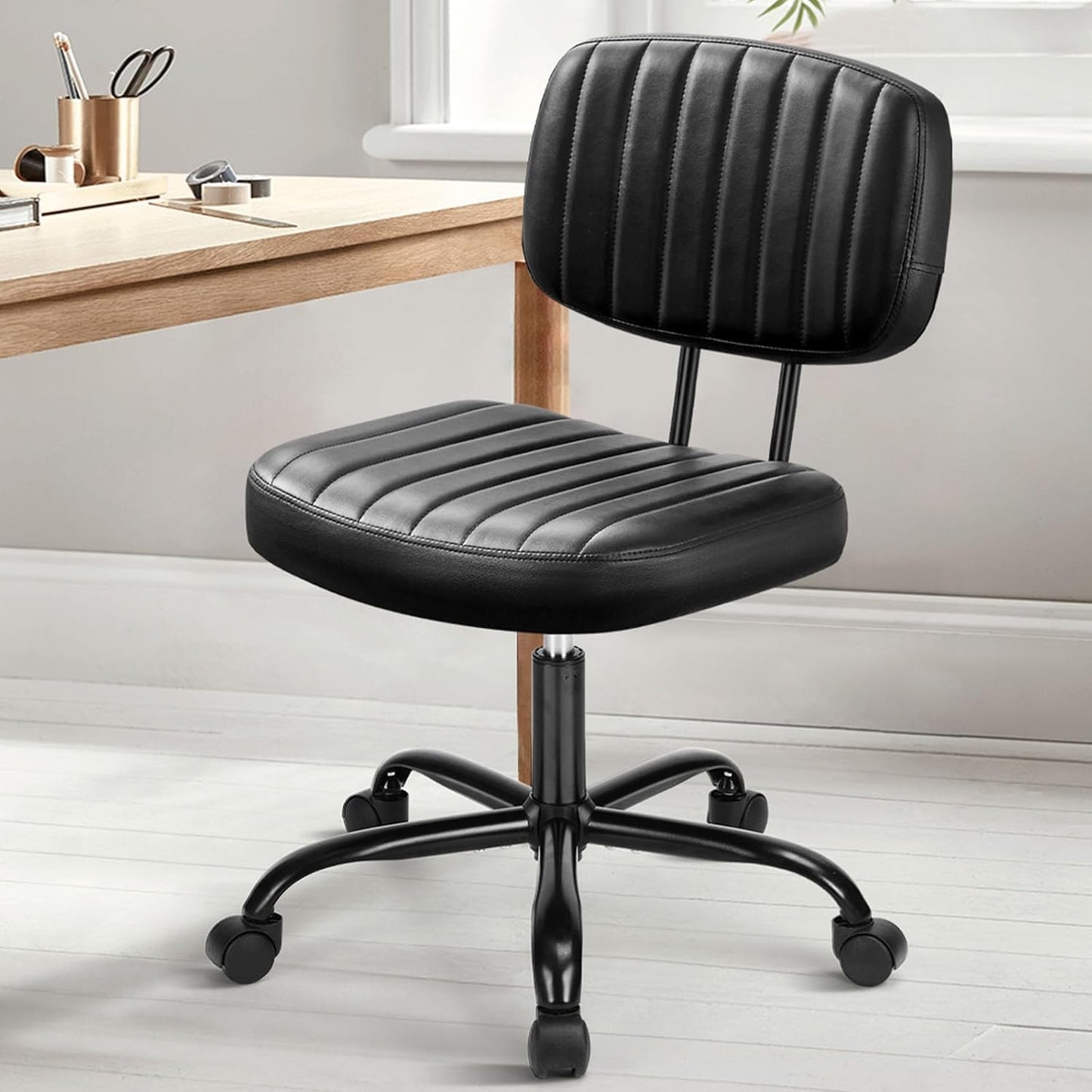 DUMOS Ergonomic Armless Office Chair - Lumbar Support