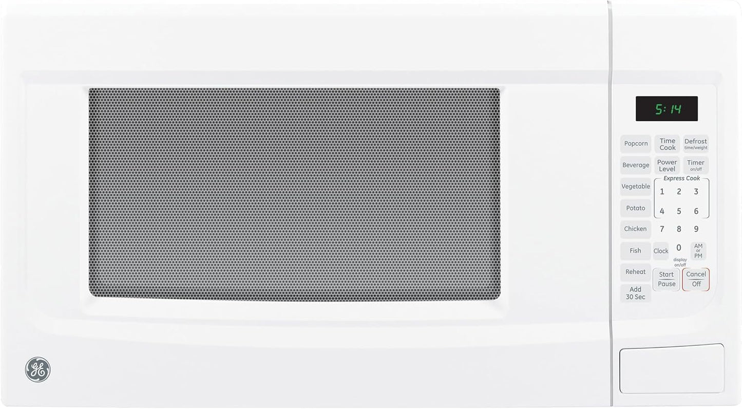 GE 1,100W Microwave: 7 Auto Settings, Child-Lock, 1.4 Cu. Ft White