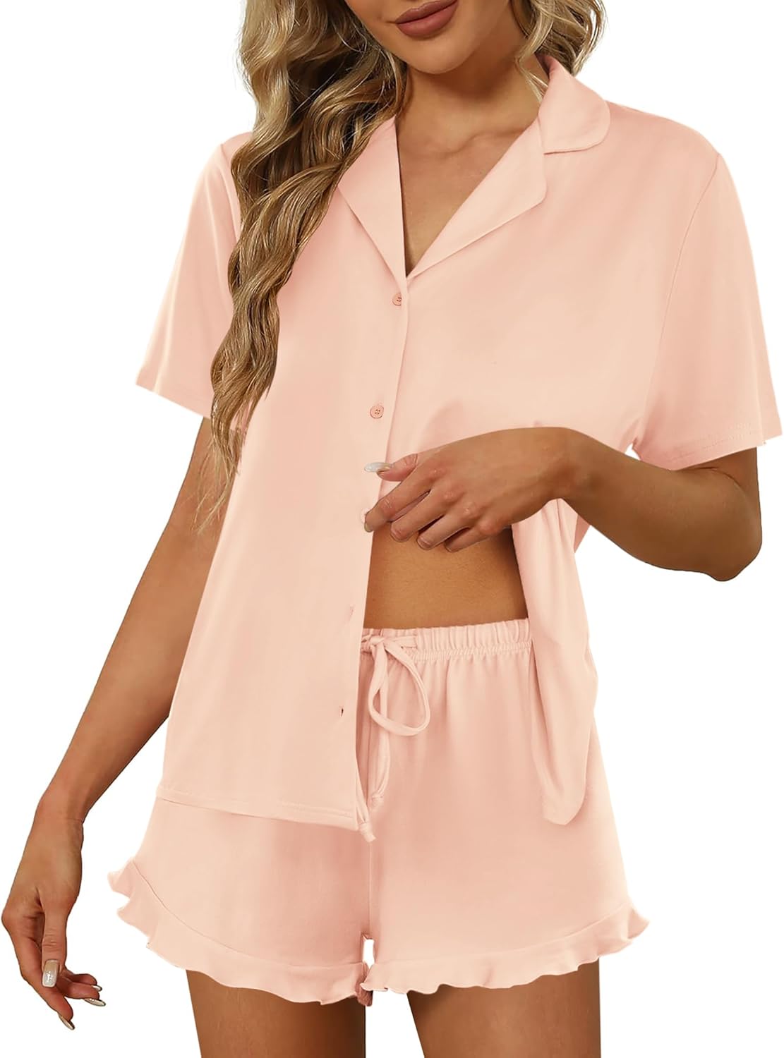 Ekouaer Pajamas Set for Women Soft Nightwear and Lounge Wear