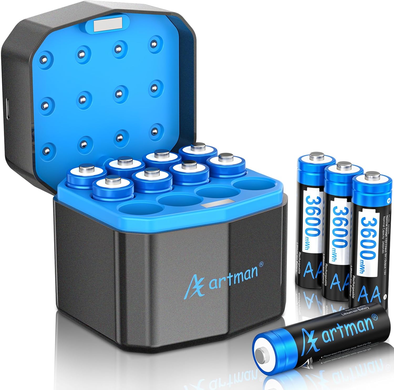 Rechargeable Lithium AA Batteries for Blink Camera - 12 Pack