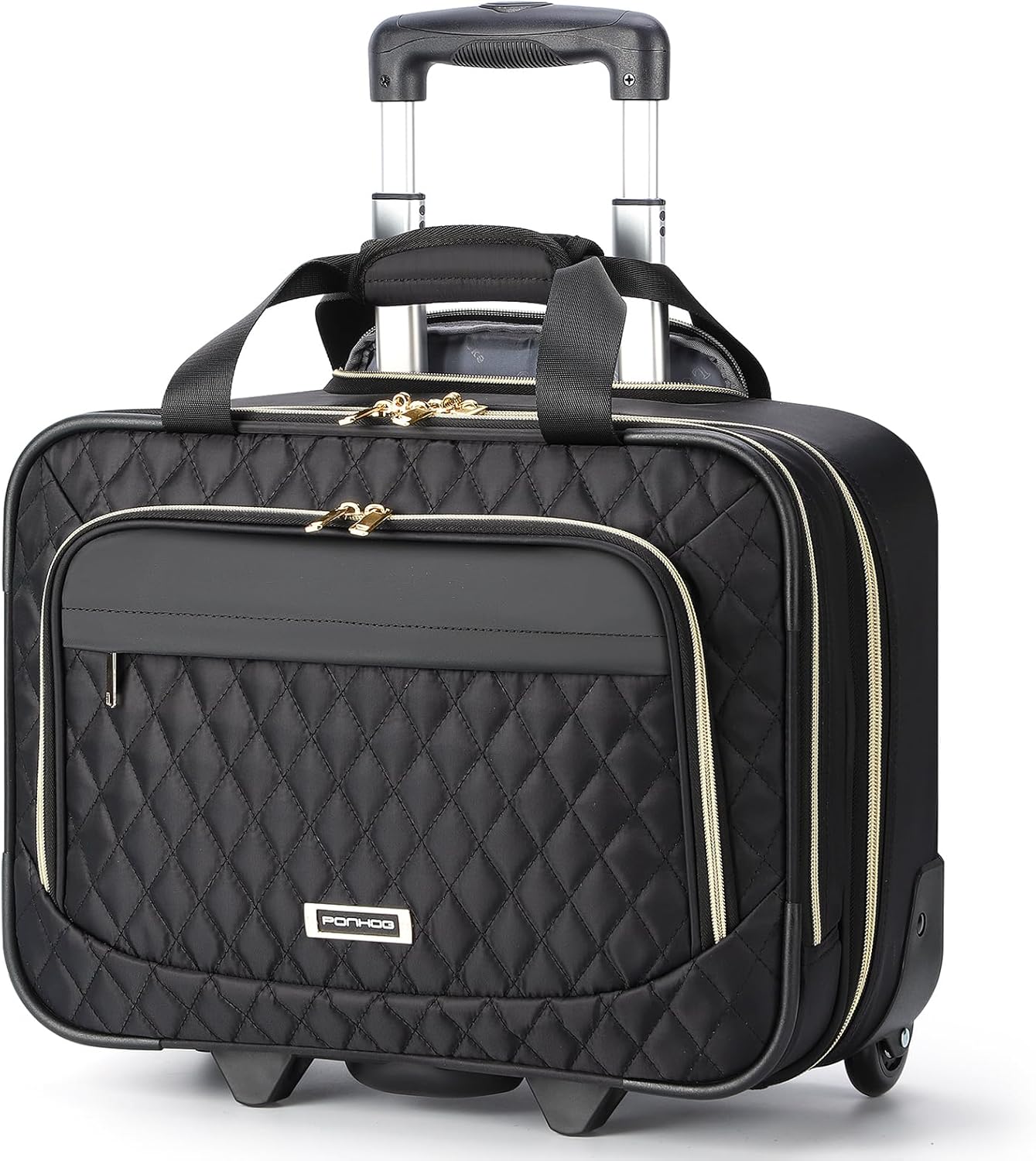 Rolling Laptop Bag for Women - 15.6 Inch Briefcase with Wheels