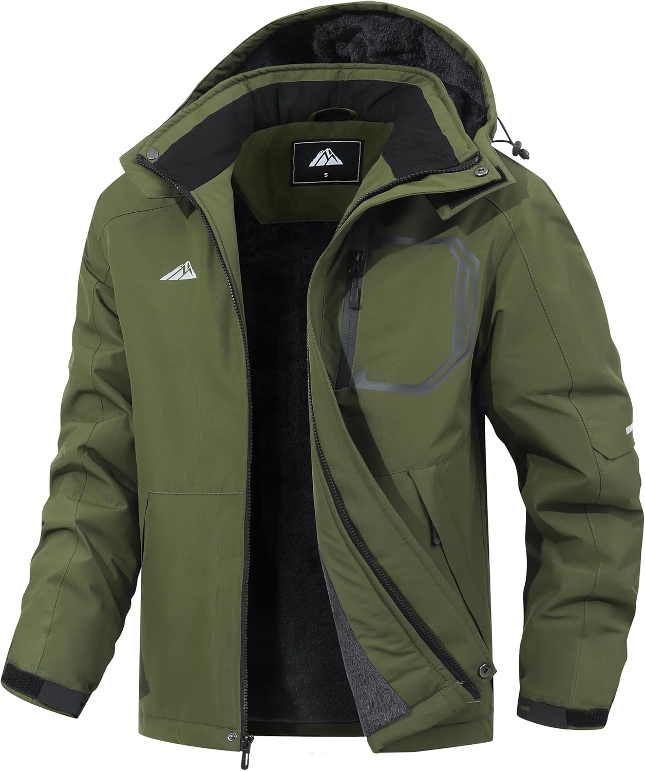 Men's Ski Jacket with Hooded Design for Winter Sports Enthusiasts