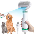 Pet Hair Dryer with Slicker Brush - Portable 3-Heat Groomer