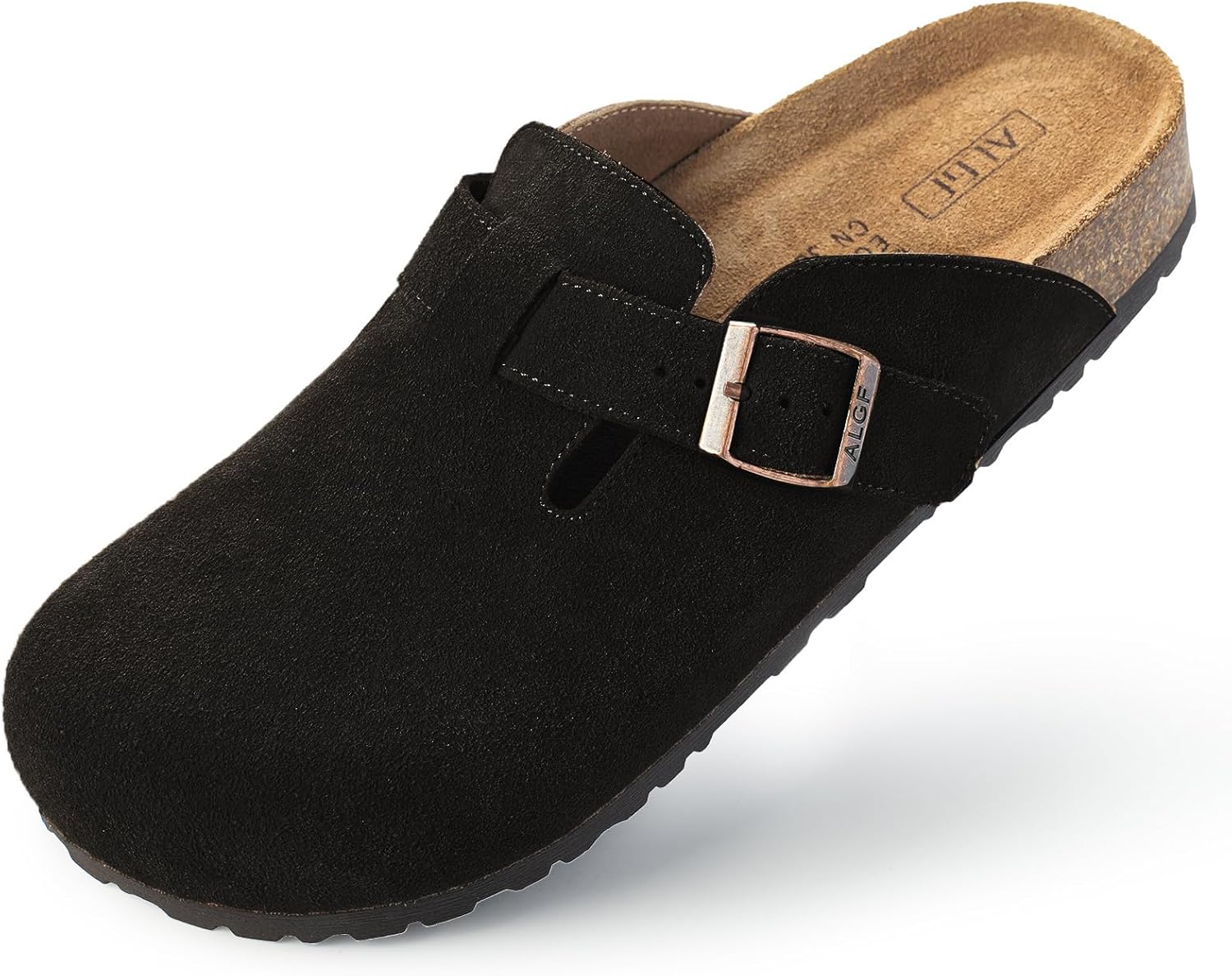 Womens Genuine Suede Clogs with Arch Support for Comfort