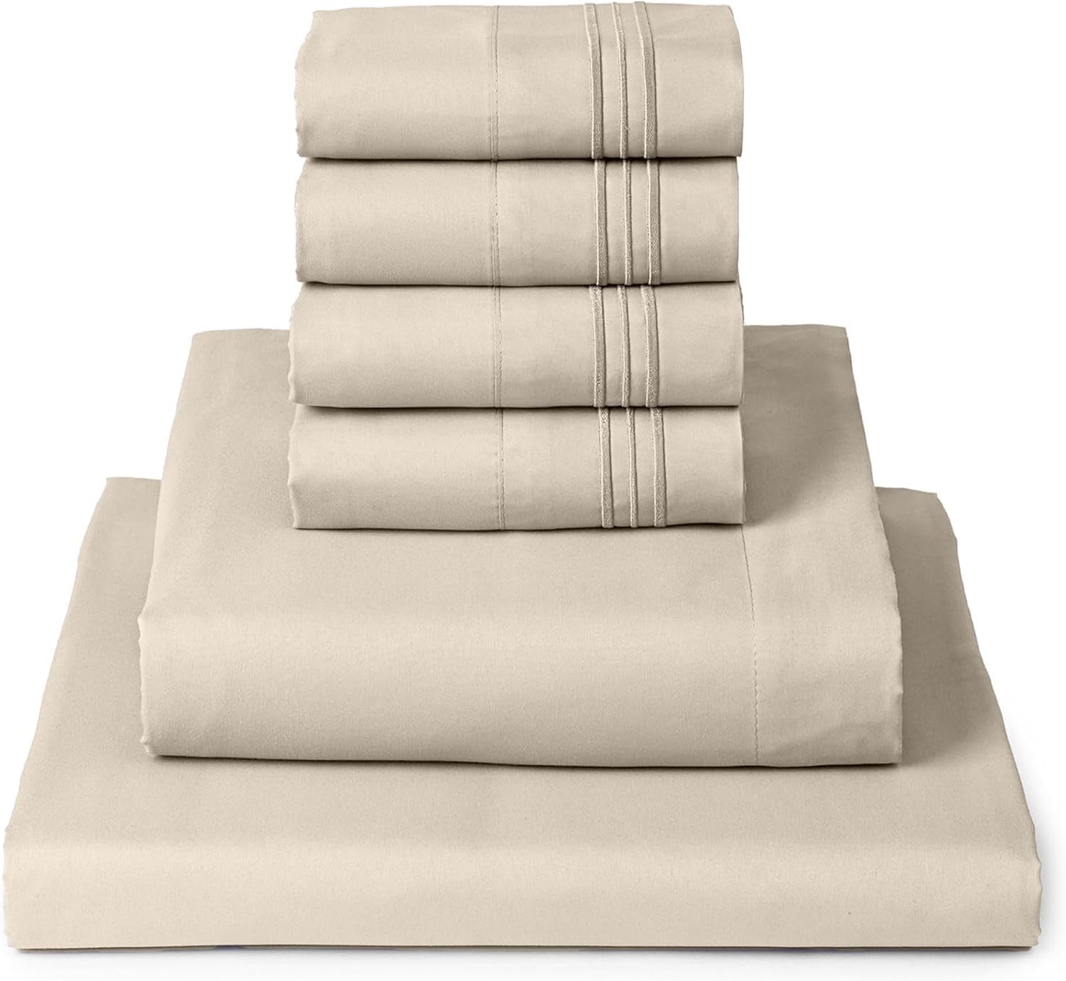 Mellanni Full Sheet Set - 6-Piece Iconic Collection Bedding