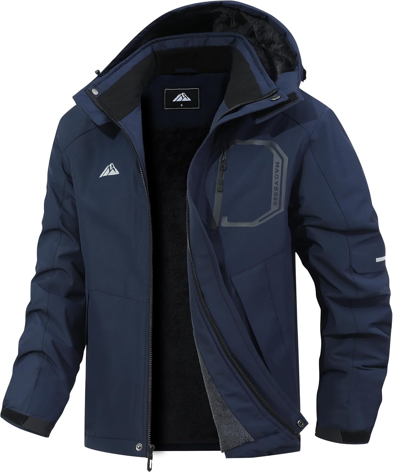 Men's Ski Jacket with Hooded Design for Winter Sports Enthusiasts