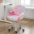 Kids Desk Chair Cute Swivel Reading Chair - Adjustable Faux Fur Seat