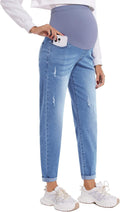 Maternity Jeans Over Belly Comfy Stretch Boyfriend