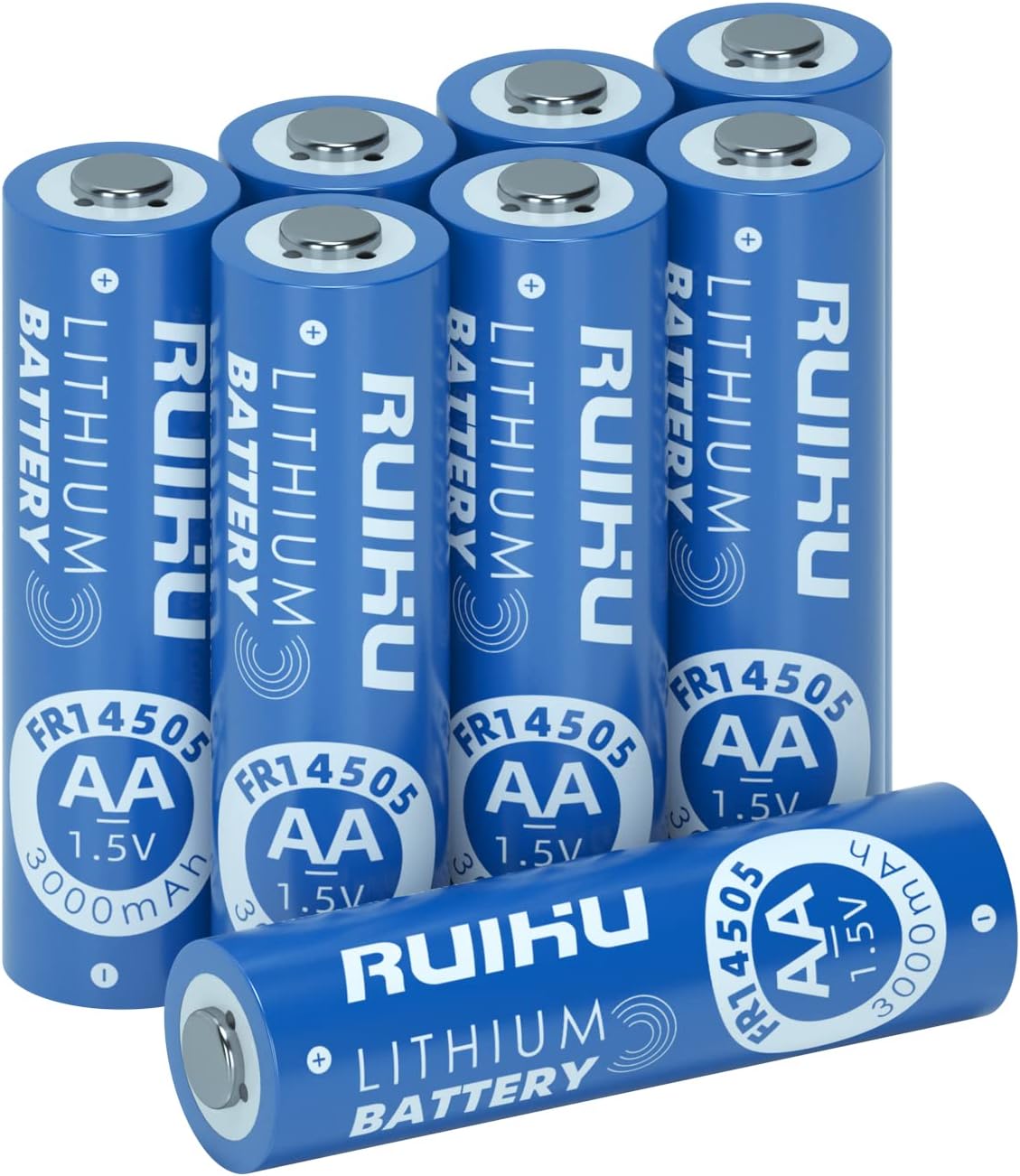 Longer Lasting 1.5V AA Lithium Batteries 8 Pack