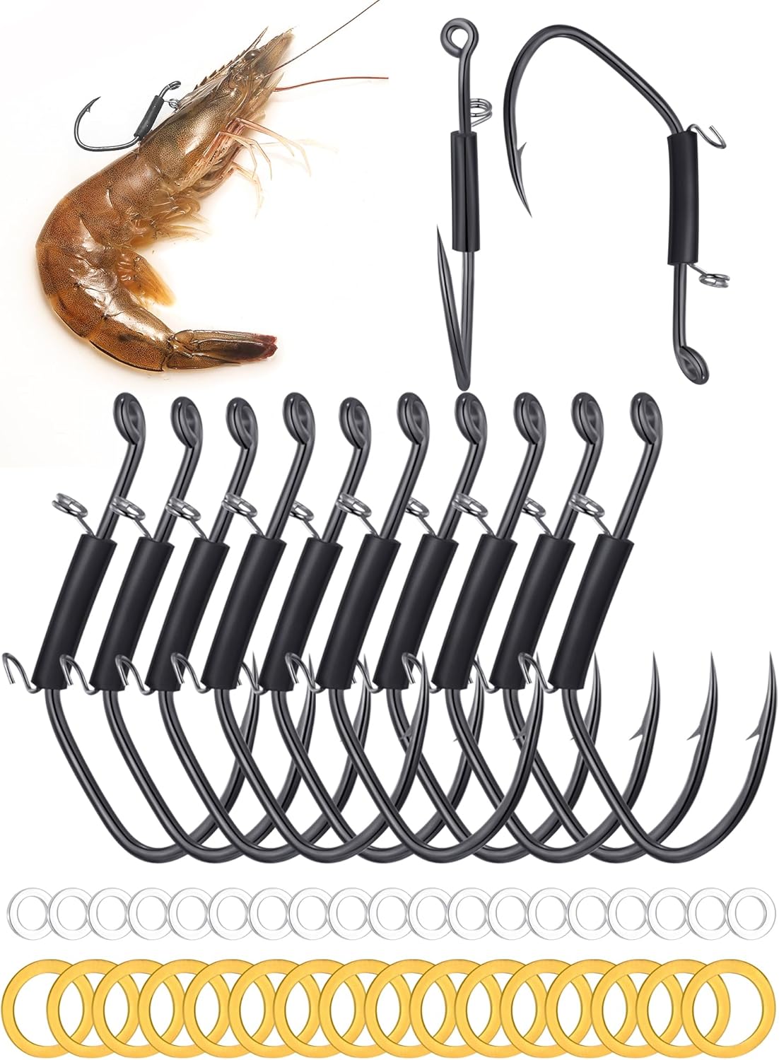 Premium Carbon Steel Barbed Fishing Hooks for Catfish & Bass