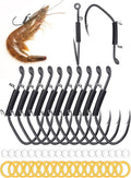10/30 Packs Fishing Hooks - Live Shrimp Holder Hooks for Catfish