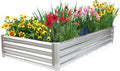 JERIA 631ft Raised Garden Bed Kit for Outdoor Metal Gardening