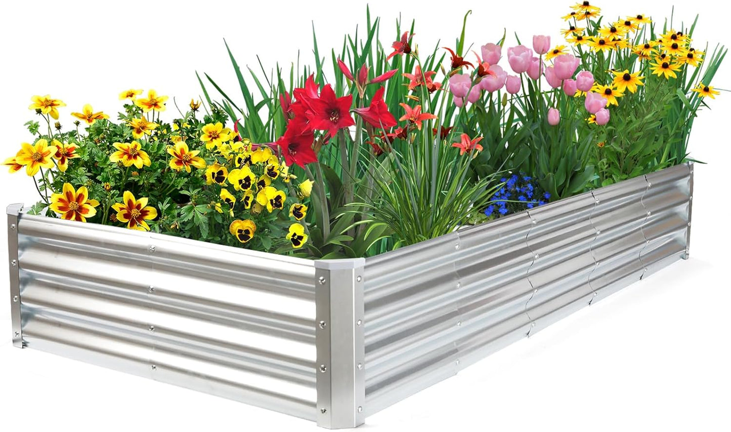 JERIA 631ft Raised Garden Bed Kit for Outdoor Metal Gardening